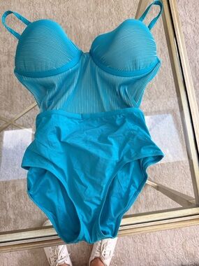 La Perla Turquoise One-Piece Swimsuit US 34 D